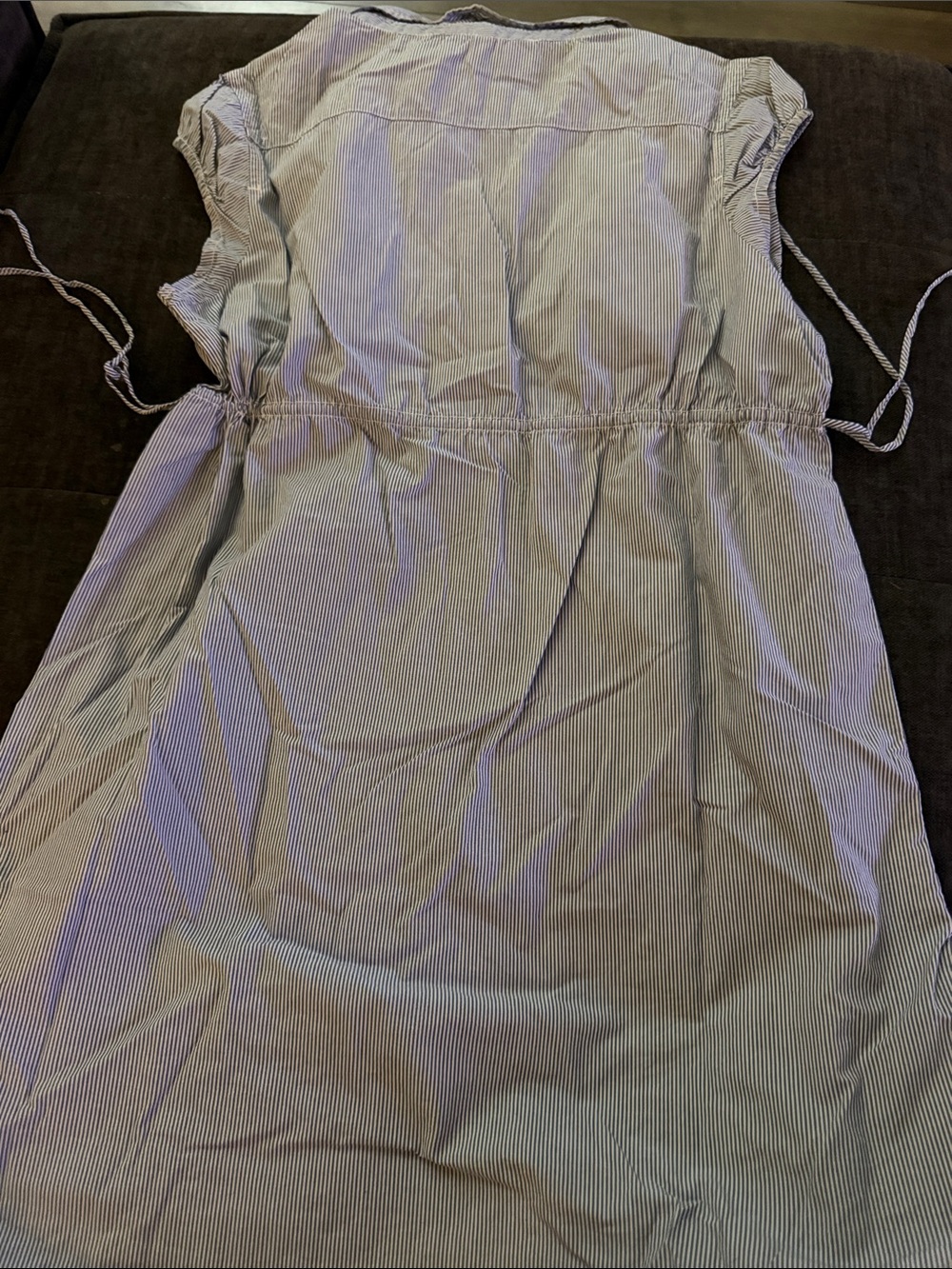 H&M Blue and White Striped Shirt Dress - Picture 3 of 3